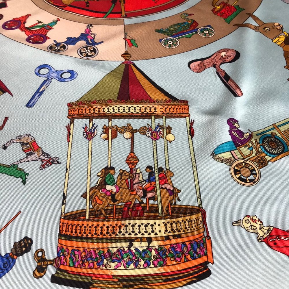 Hermes Authentic Les Clefs De Notre Enfance Scarf - Picture 8 of 11